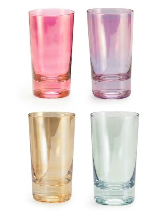 Rosanna Other - NEW Rosanna 'Chez Elle' Highball Luster Glass Set of 4